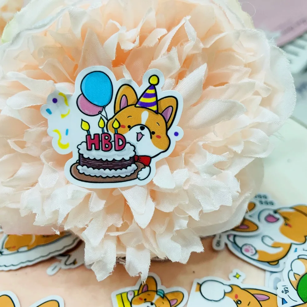 40 шт Милая наклейка corgi для детей Домашние наклейки на книги на ноутбук/декоративные Скрапбукинг/Сделай сам