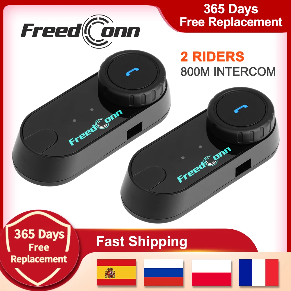 FreedConn переговорное bluetooth-устройство для Шлемы-гарнитуры 800 м домофон Беспроводной