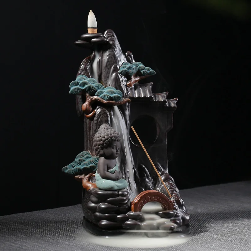 

Encens Aromaterapia Free Shipping Of Smoke Incense Burner The Young Monk Back Fragrant Tower There Are Gifts Songshan Temple