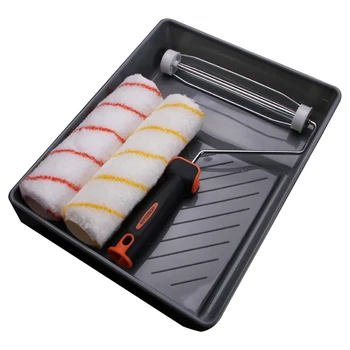 

4pcs Diy Paint Roller Brush Handle Tool Multifunction Home Office Room Wall Roll Paint Brush Kits For Home Garden Paint