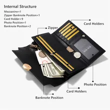 Зимний дизайнерский крутой Женский Мужской Длинный кошелек, многофункциональные держатели для карт, кошелек для влюбленных