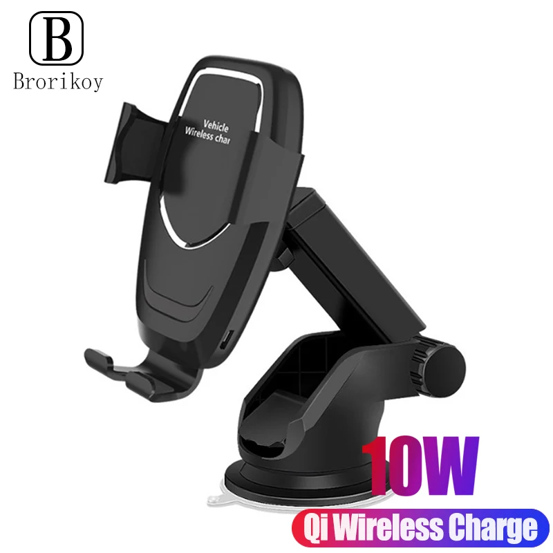 Car Wireless Charger Holder for iPhone 11 Pro Xs Max XR X for Samsung S10 S9 Note 10 9 Plus Qi Wireless Fast Car Charging Stand