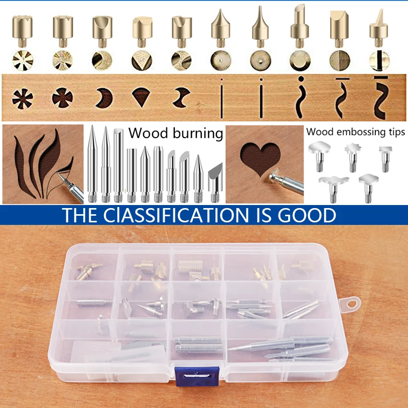 Wood Burning Tool Kit 96PCS Professional Pyrography Pen Soldering Iron Set  Adjustable Temperature from 200-450℃ - AliExpress