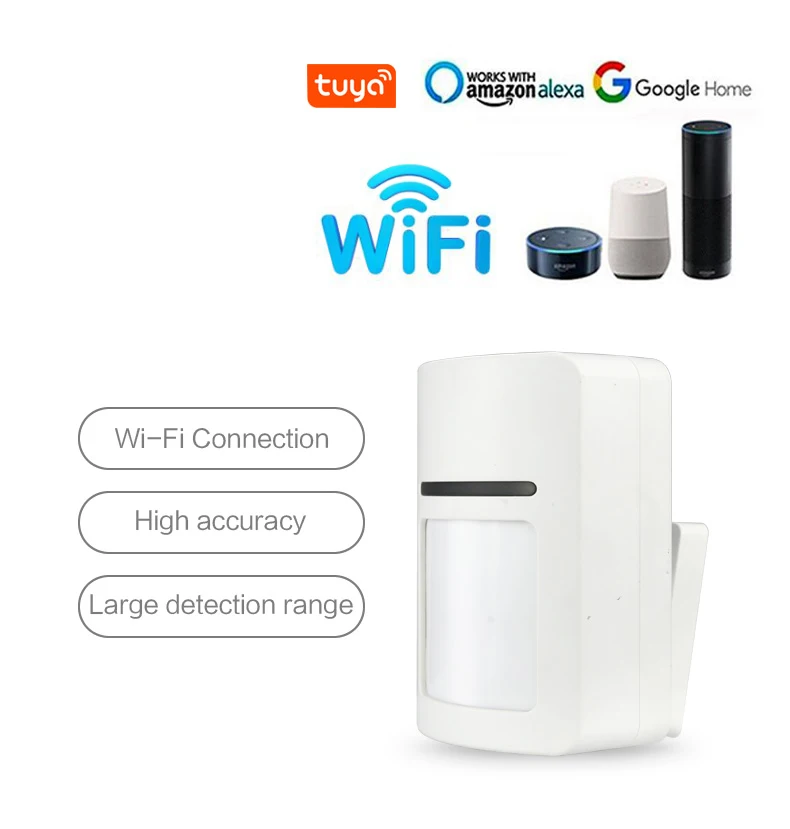 

Tuya Wifi Smart PIR Motion Detector Sensor Mobile APP notification Realtime Wireless Home Security