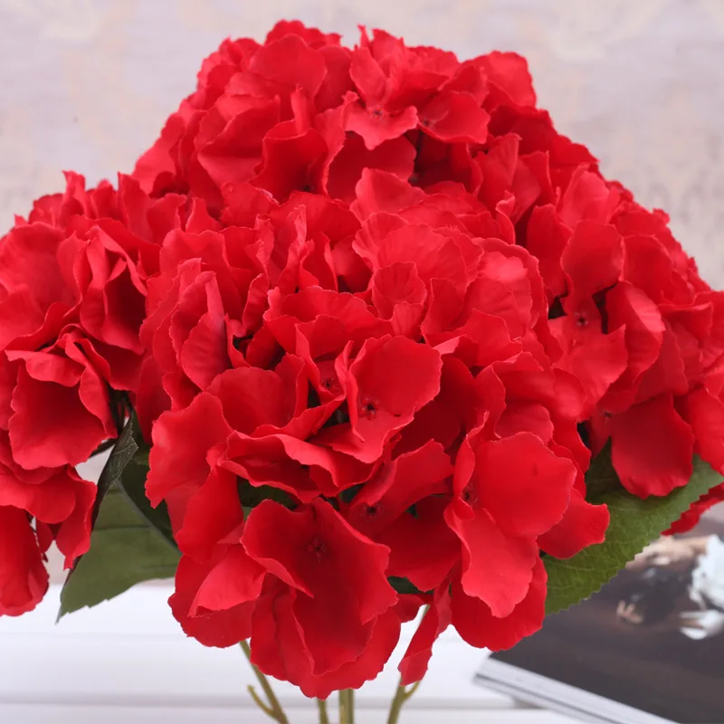  1pc Simulation Hydrangea Bride Wedding Flowers Handkerchief Flower Festival Party Decoration Home H