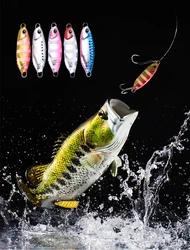Fish Lure Fishing Gear Slow Jigging Metal Hard  Shads Spoon Artificial Baits Micro Jig Sea Boat Fishing Bait with Assist Hook