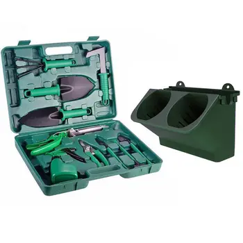 

10 Pcs/Set Garden Tool Set Shovel Rake Clippers Multifunctional Kit & 1 Set Garden Modular Plant Wall Flower Pot