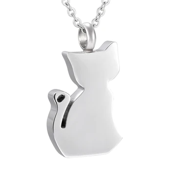 

Memorial Urn Necklace Cat Cremation Jewelry for Ashes Pendant Locket Stainless Steel Holder Ashes for Pet/Human Keepsake