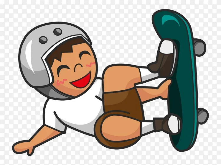 极限运动滑雪板插图-滑板男孩