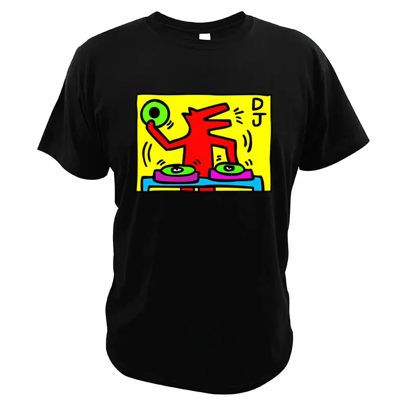 Keith Harings Футболка DJ Повседневная американская артистка поп арт забавная уличная
