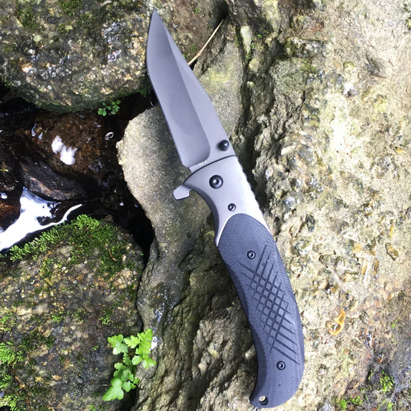 FA377 440 Blade G10 Handle Folding knife Tactical Survival outdoor camping hunting Multi Packet dinner Knives EDC hand tools