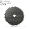 1 pieza unids 85mm eléctrico HSS mini sierra circular mini sierra eléctrica para mini herramientas eléctricas de madera 85*10*1,5 80 dientes ► Foto 2/6