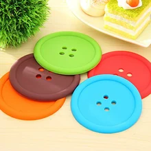 Novo multifuncional redondo resistente ao calor de silicone tapete botão copo coasters antiderrapante pote titular mesa placemat cozinha ferramentas acces
