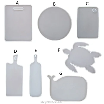 

Beach Turtle Whale Tray Resin Mold Round Rectangle Serving Tray Coaster Silicone Molds Tray Molds Craft Tool O29 20 Dropshipping