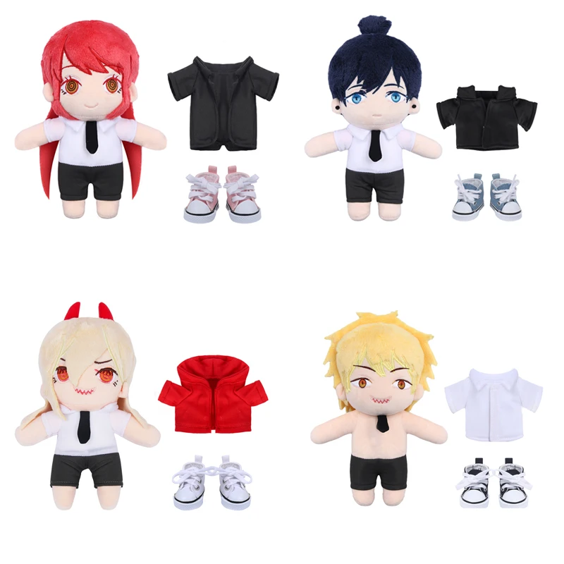 

Chainsaw Man Power Plush Anime Power Hayakawa Aki Denji Makima Stuffed Plushies with Shoes Halloween Christams Gifts For Kids