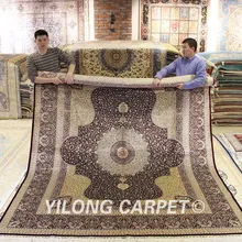 YILONG 8'x10' огромные шелковые ковры ручные узлы гостиной Кум ковры ручной работы(YL2009A