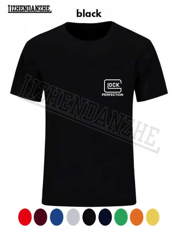 

Men's Pure Cotton Clothing T-shirt Cotton Multicolor Printed Short-sleeved Glock Logo Fashionable Male Clothing Brand t shirt