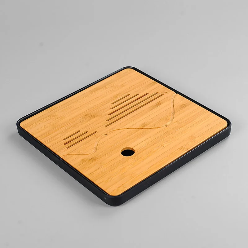 

Melamine Square Dry Pour Landscape Tea Tray Bamboo Chopping Block Water Storage Small Tea Table Tea Set Bamboo Tray