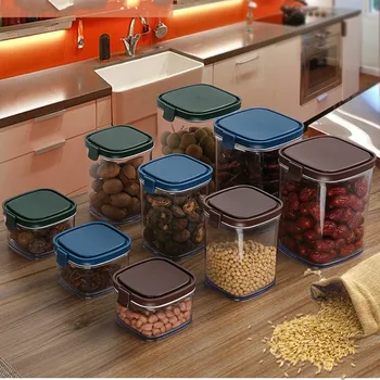 

Kitchen Stackable Cereal Dispenser Kitchen Food Grain Container Grain Cereal Storage Tank Snacks Dry Goods Storage Jar pf91014