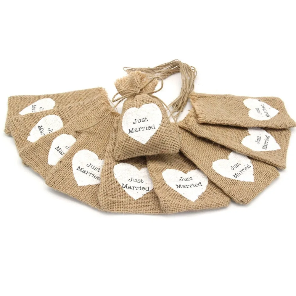 10Pcs Wedding Party Candy Bags Just Married Gift Bags Hen Party Team Bride Gifts Bag Wedding Party Supplies HL97 (4)