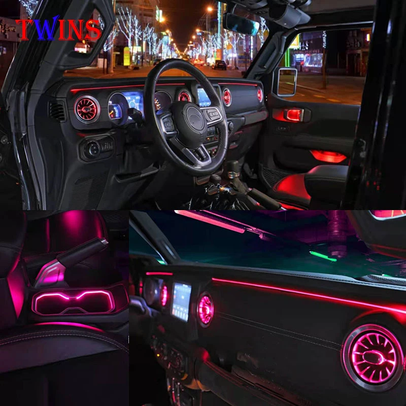 Jeep Wrangler JL/Gladiator JT ColorSHIFT® Fiber Optic LED Interior Kit
