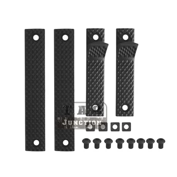 

KAC Style Handguard Block Set 5.5" Long Rail Panel Cover Grip Kit w/ Hand Stop Foregrip For KAC URXIII&URX3.1 Handguard Textured