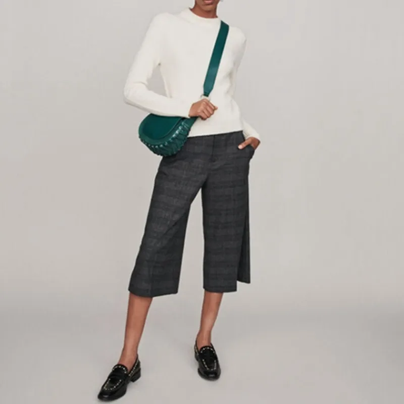 

Women's White Knitted Sweater Long Sleeve O-neck Solid Causal 2019 Autumn and Winter Pullover Tops