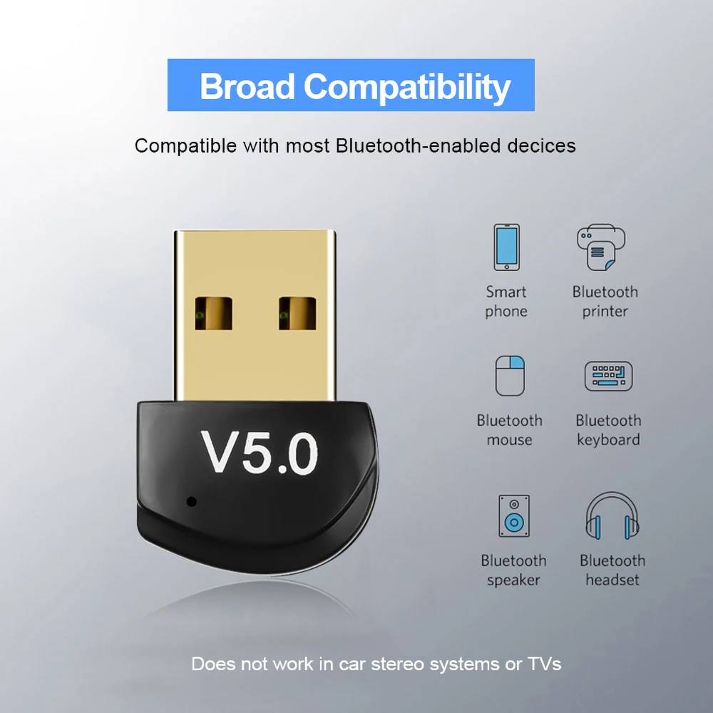 Kebidumei USB Bluetooth 5,0 Ключ адаптер Bluetooth музыкальный аудио приемник передатчик для ПК компьютерный динамик беспроводная мышь