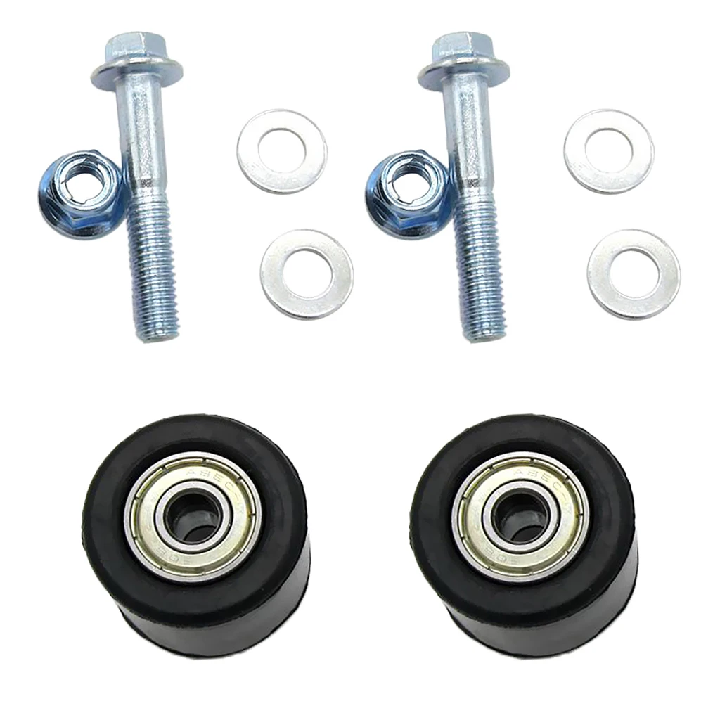2 Set 8mm Black Pulley Tensioner Chain Roller Guide for Yamaha YFZ 350 Banshee Dirt Motor Bike Motocross ATV Quad