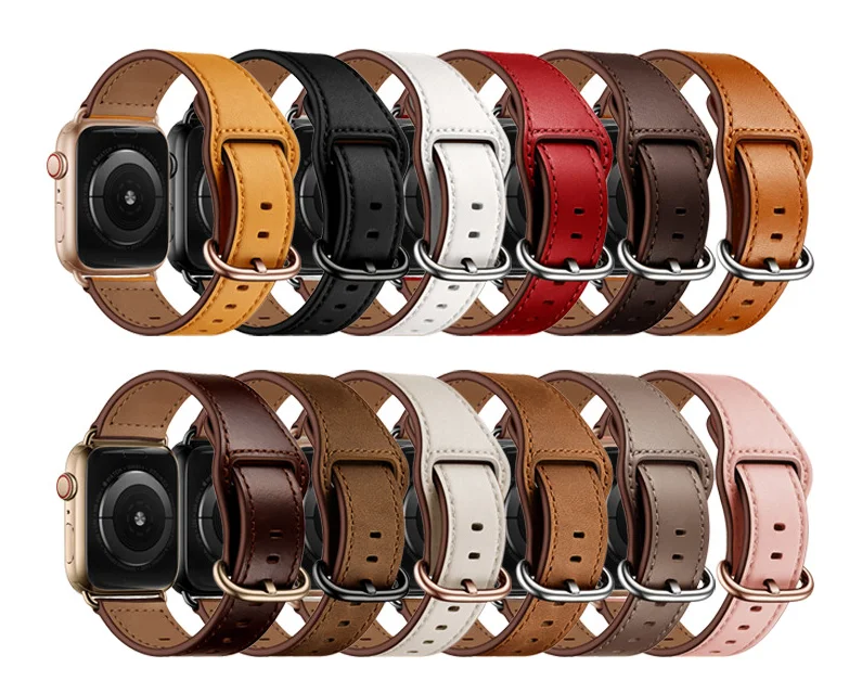 Совместим с Apple Watch series 5() полосы 40 мм 44 мм топ натуральная кожа ремешок на запястье для iwatch 38 мм 42 мм браслет