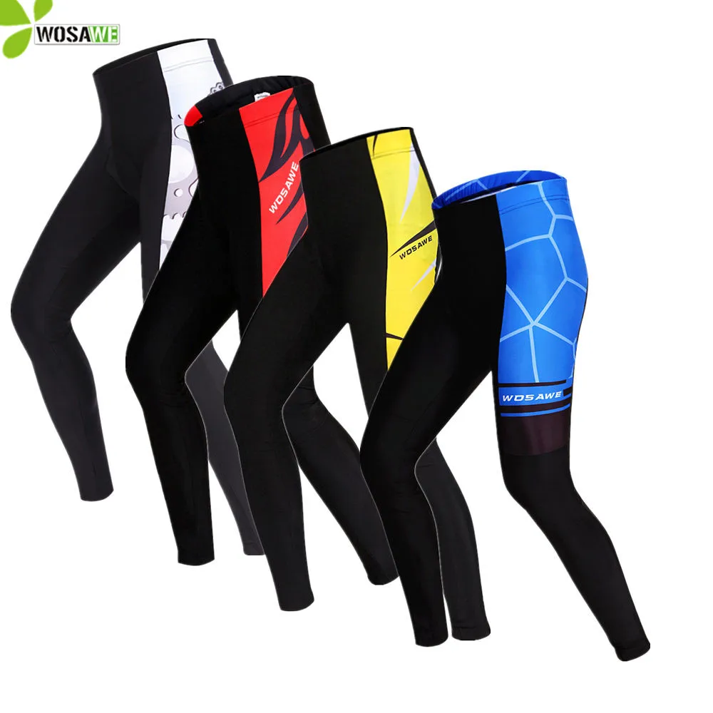 

WOSAWE Summer Cycling Pants Men GEL Pad MTB Bike Bicycle Trousers Quick Dry Breathable Clothing Tights Cycle Bicycle Long Pants