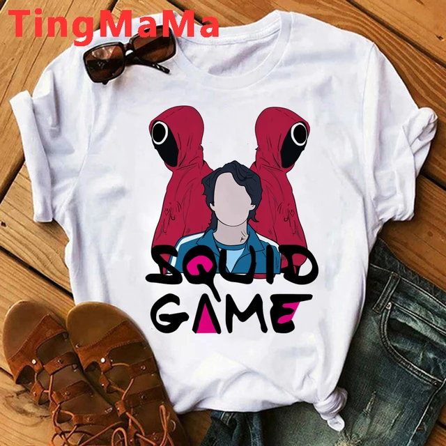 Korean TV Squid Game T Shirt Men Kawaii Cartoon Summer Tops 456 Graphic Tees Unisex Harajuku Fashion Korean Style T-shirt Male 69273