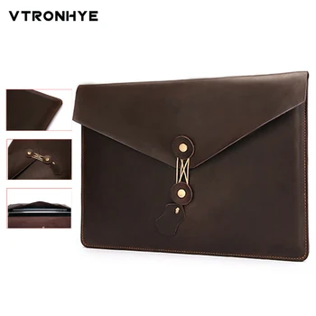 

Leather Laptop Bag 15 Inch for Macbook Air 11 13 Pro 13 15 Retina Cover Case Slim Laptop Sleeve Pouch for Macbook 13 15 Pro 2016