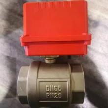 DN65(2-1/") AC220V Электрический привод моторизованный латунный шаровой клапан 2 ходовой 3 провода для системы отопления и кондиционирования воздуха катушки вентилятора