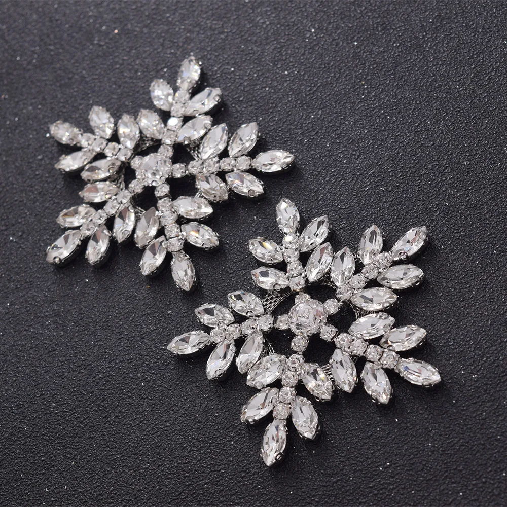 Snow crystal appliques for garment sewing (8)
