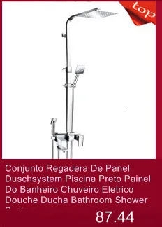 Черная Torneira Lavabo Dusch система Doccia Do Banheiro Painel Regadera электрическая Душевая система Ducha Chuveiro для ванной комнаты