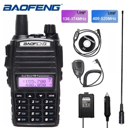 Baofeng – walkie talkie émetteur récepteur Radio portable UV 82, 5W, 10KM, haute puissance, VHF/UHF, double bande, Radio bidirectionnelle, longue portée 