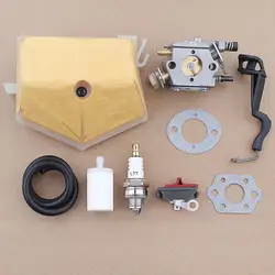 Linha de filtro de ar de combustível para carburador, linha de filtro para husqvarna 55 50 51 motosserra 503281504, 530717901 w, alavanca de ignição