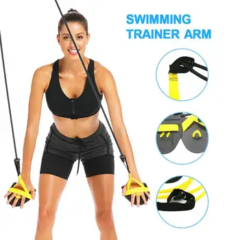 

Swimming Arm Training Fitness Resistance Trainer Kit With Strap For Door Pull Up Anchor Point Workout With Paddle For Swimmer