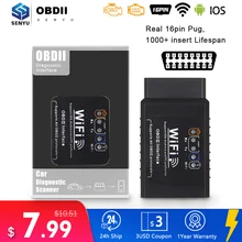 

For Android/IOS ELM327 V1.5 WIFI OBD2 Scanner ELM 327 V 1 5 wifi OBD 2 OBD2 Car Auto Diagnostic Tool ODB2 OBDII Code Reader