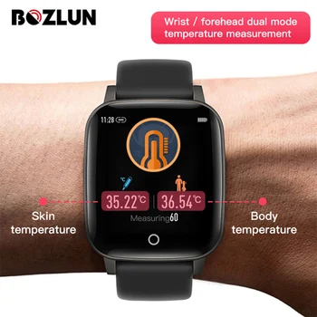 

Bozlun 24-Hour Body Temperature Measurement Smart Watch Multi-Sport Mode Heart Rate Monitoring Sport Digital Watch Men Women