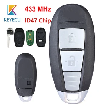 

KEYECU OEM for Suzuki SWIFT SX4 VITARA 2010 2011 2012 2013 2014 -15 2 Button 433MHZ ID47 Chip Smart Keyless Remote Key FOB TS008