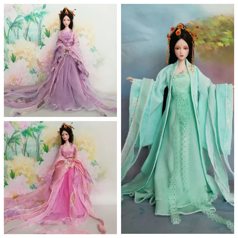 

1/6 Figure Doll OB27 30cm Barbi 1/4 1/3 BJD Clothes Ancient Costume Hanfu Dress Samurai Outfit For BJD/SD Girl or Boy Doll B0254