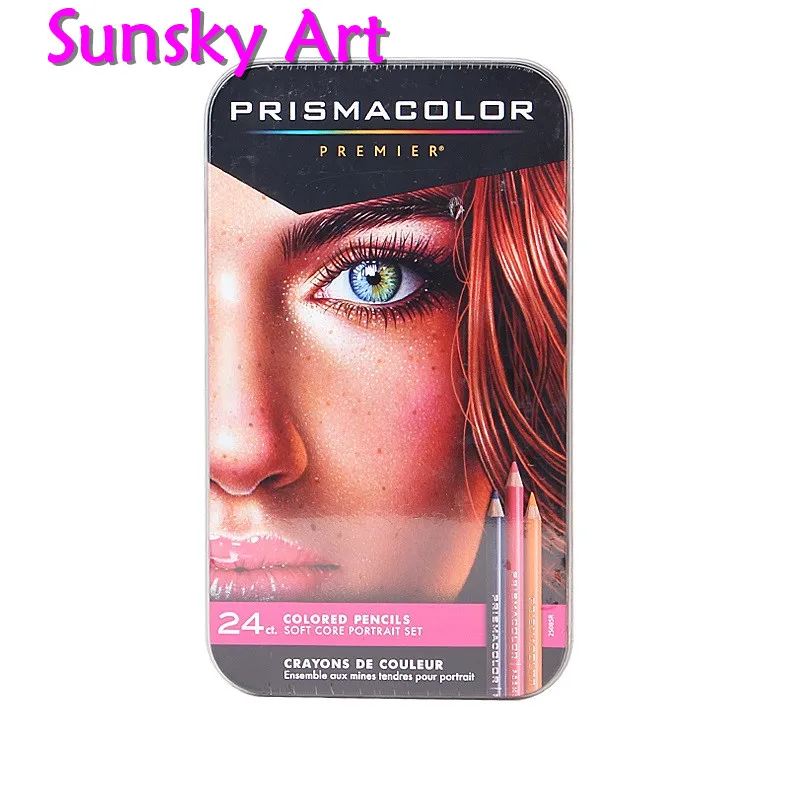 24 цвета США OEM lapis de cor портрет кожа цветной карандаш художник sanford prismacolor Cor do Chumbo