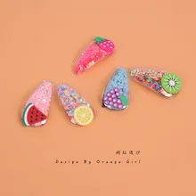 Южная Корея Цвет зыбучие пески детей фрукты заколки онлайн Знаменитости Девушки Прозрачный BB взрыва Клип ПВХ конфеты повязка на голову