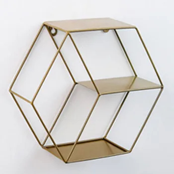 

Hexagon Wall Mount Shelf Floating Shelf Bookshelf Ledge Rack Storage Home Decor