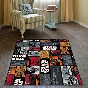 

Cartoon Star Wars Droids Velboa Floor Rug Long Doormat Carpet Room Bedroom Living Room Non-slip Mat