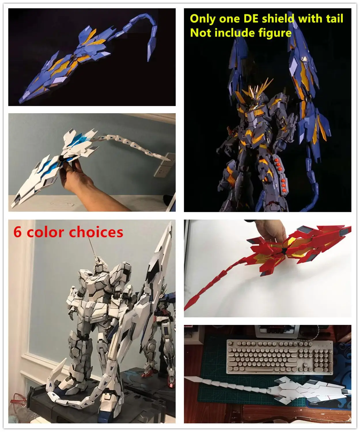 Модель MGJ экран с хвостом для Bandai 1/60 PG RX 0 Unicorn Banshee Phenex FA Plan B Gundam DM025 *|Игровые