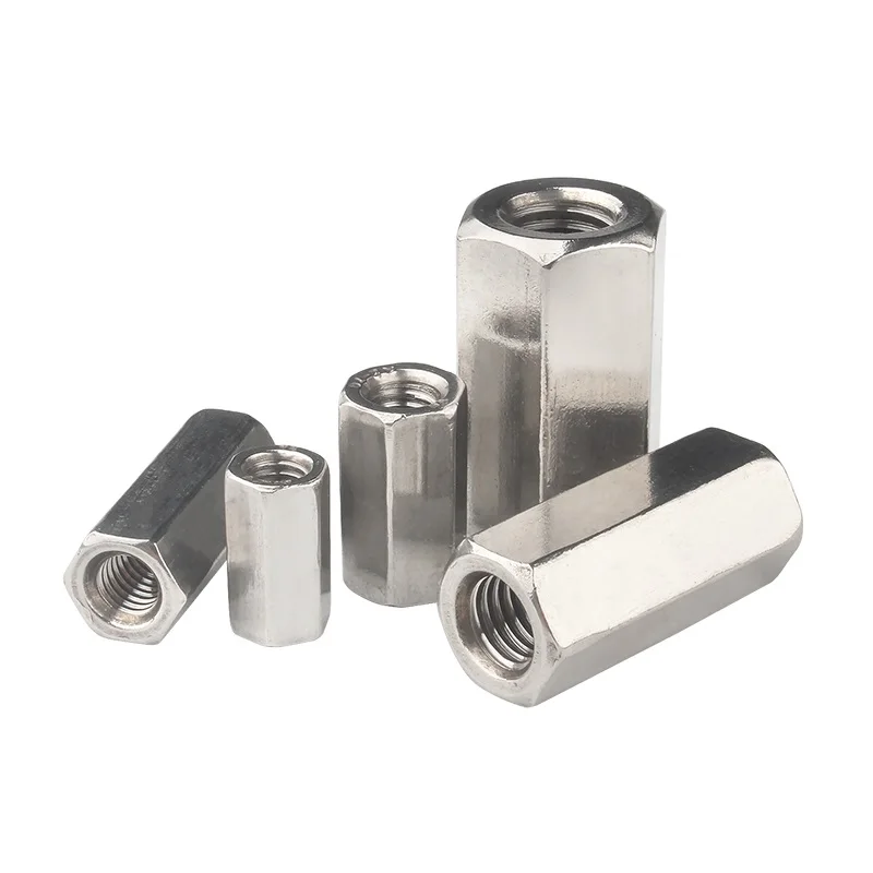 5pcs/lot M3 M4 M5 M6 M8 M10 M12 304 Stainless Steel Rod Long Coupling