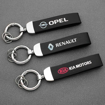 

Metal+Leather Car Keychain Key Chain Car Interior For jeep Lada SUZUKI Mazda Nissan Hyundai Volvo KIA BMW Peugeot Opel Audi Ford